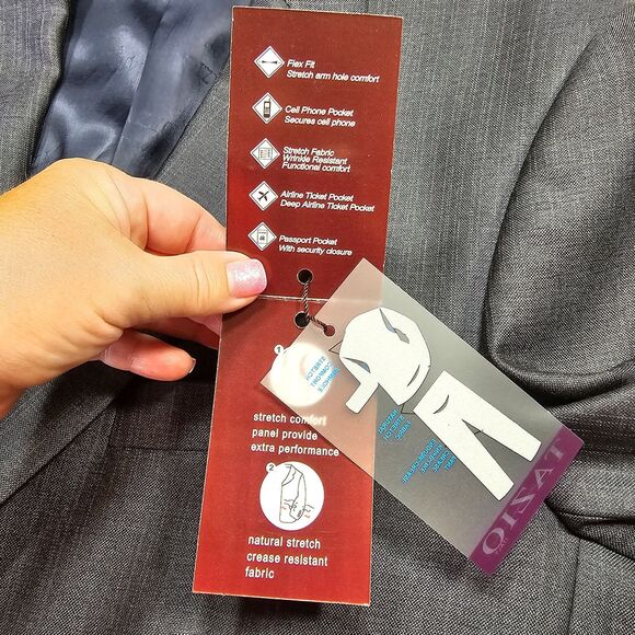 Tazio Italy Gray Wool Touch Suit Coat NEW Silk Lined Formal Jacket Mens Size 42R - Picture 4 of 10